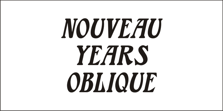 Nouveau Years JNL Regular Font preview